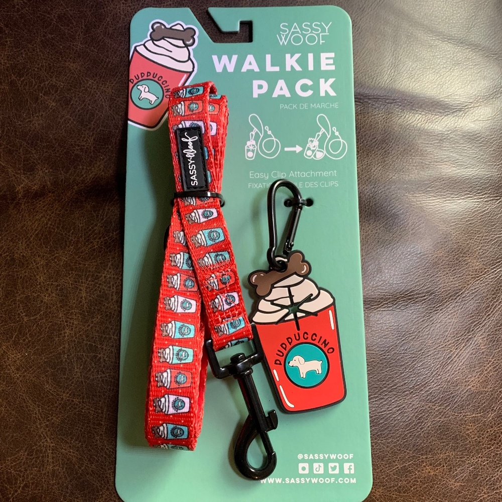 Sassy Woof Walkie Pack Leash and Used Waste Bag Holder